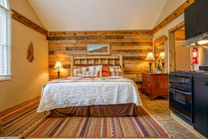 a cozy King Suite at the Hemlock Inn